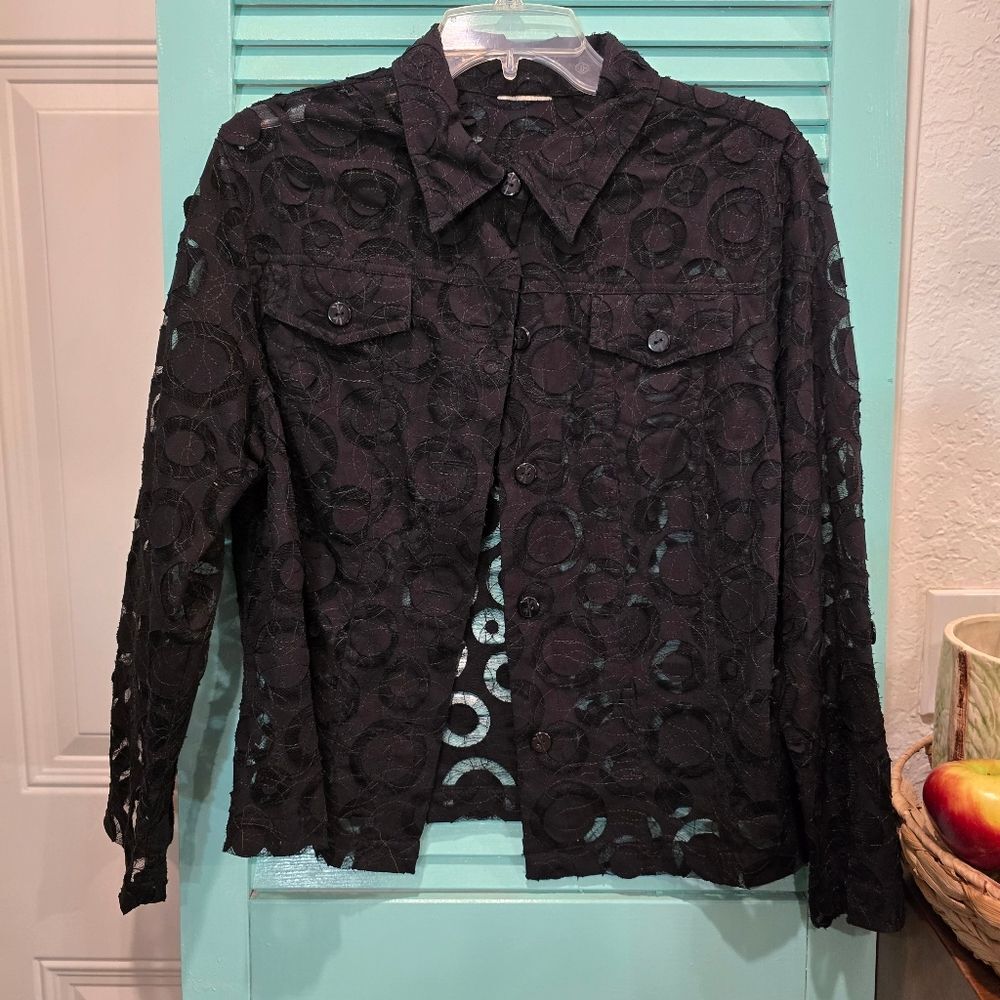 Chic Black Lace Jacket